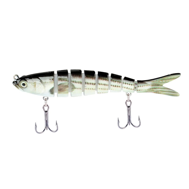 CIBO Fiskedrag Stort Kit – Swimbait Jointed Lure för Gös Abborre Gädda Hav Sjö Å, 12 Färger + 5-pack