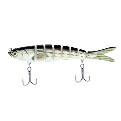 CIBO Fiskedrag Stort Kit – Swimbait Jointed Lure för Gös Abborre Gädda Hav Sjö Å, 12 Färger + 5-pack