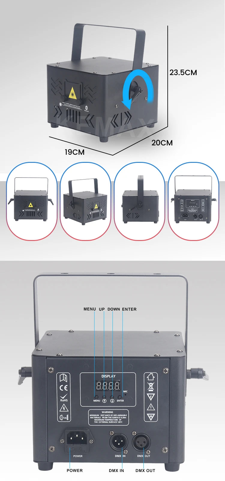 4W 6W Bluetooth Lazer Light APP Control Animation DMX Beam Scanner Laser Cube DJ Projector Stage Lights For Nightclub Party Bar
