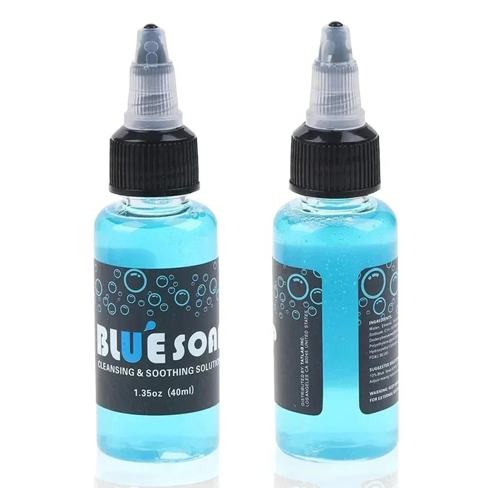 500/40ml Tattoo Blue Soap Concentrating Green Soap Mild Tattoo Cleaning Soothing Aftercare Solution Liquid Soap for Tattoo Salon