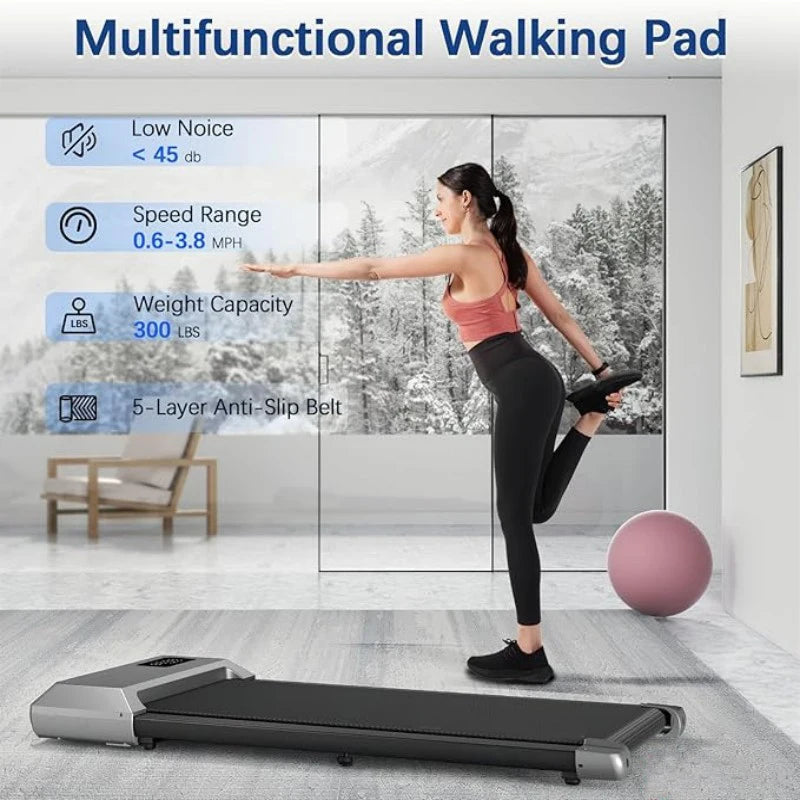 Löpband och Walking Pad för Hemmabruk – 2,5 HK, Max 159 kg, LED-display och PitPat-app