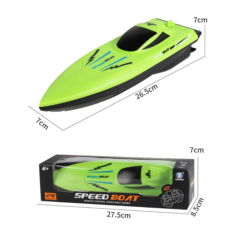Remote Control Boat Kids 2.4G Remote Control Toys Lightweight Water Racer RC Speedboat Pool Double Propeller Model Electric Toys