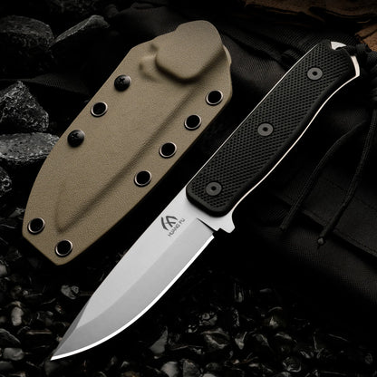 High-Quality Steel Outdoor Knife, Lightweight and Easy to Store, Portable Multi-Purpose Knife for Hiking, Camping, Gardening, an