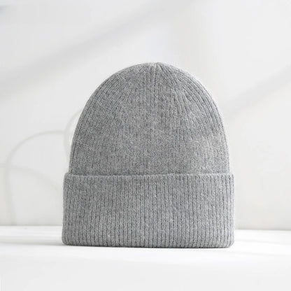 Fluffy Angora Hat Rabbit Fur Warm Winter hat For Womans Cashmere Wool Soft Beanies Blue Knitted Hat Outdoor Ski Female