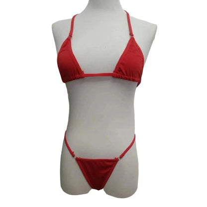 2Pcs/Set Women Bikinis Beachwear Lacing Up Bra And Thong Suits Brazilian Swimwear Female Swimming Swimsuit