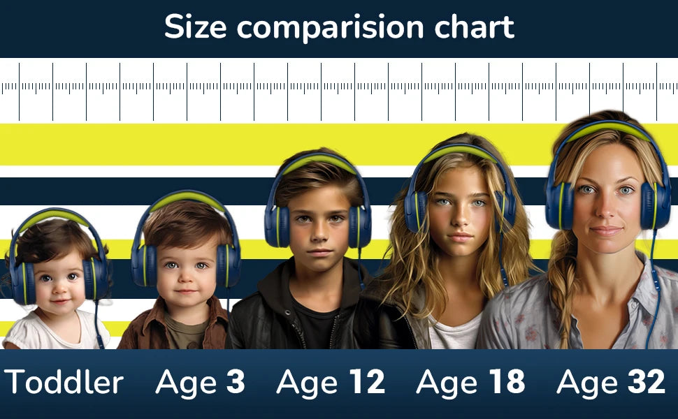 AWATRUE AT2 Headset,3.5mm Surround Stereo Gaming Headphones with Mic Soft Memory Earmuffs for PC,Laptop,Kids for School Toddler