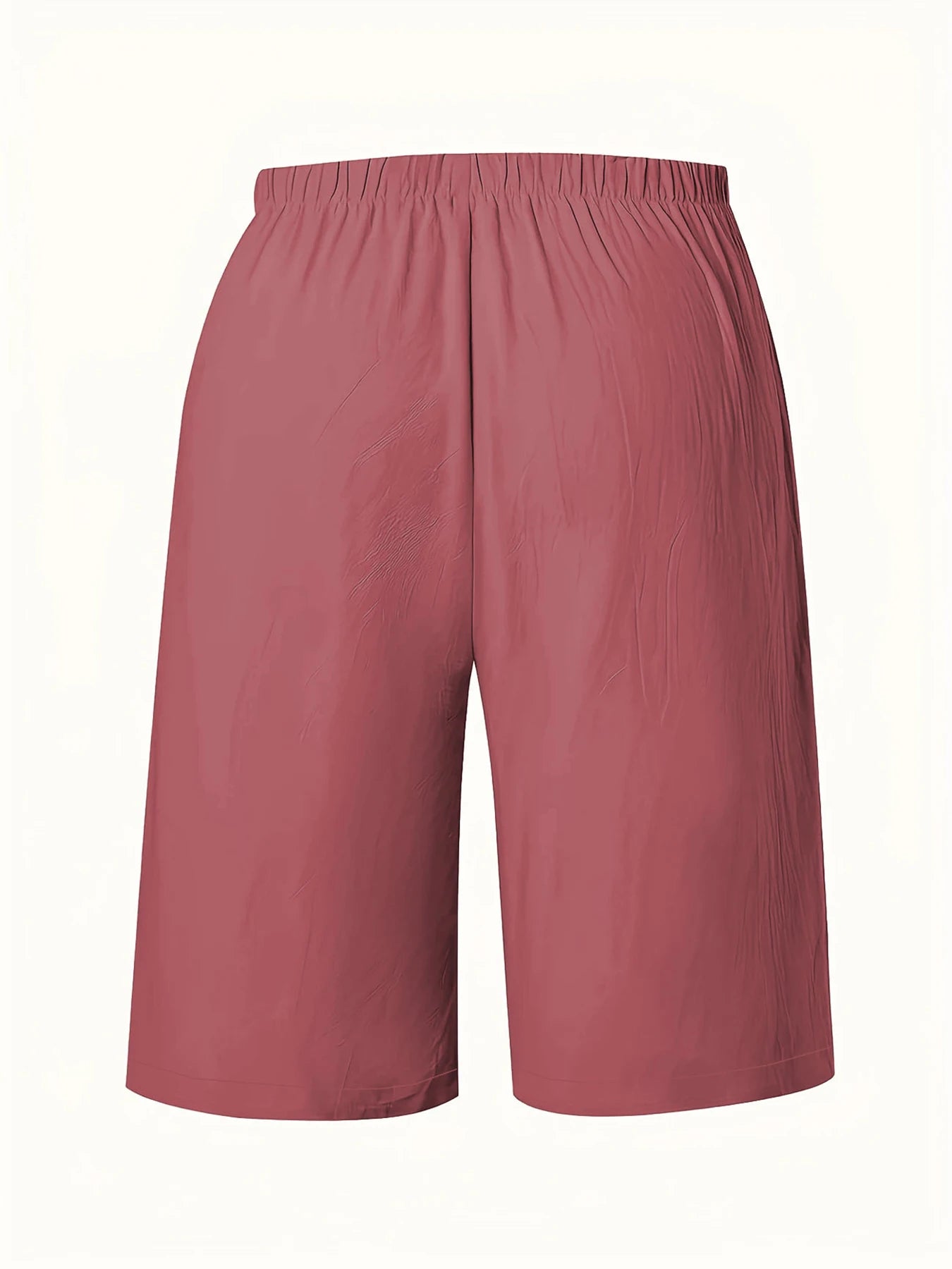 Dam Wide Leg Byxor Knälång – Elastisk Midja Dragsko Casual Vår/Sommar, 5 Färger S–XXL