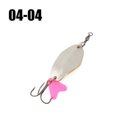 W.P.E Fishing Lure JIG Double Artificial Bait 8 Grams With Connector Three-anchor hook Metal sequins For fishing
