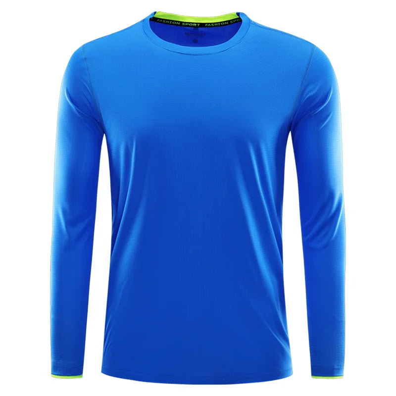 Långärmad Funktionströja med Eget Tryck eller Brodyr – Snabbtorkande Rund Hals Sport Unisex S–5XL (Asian)
