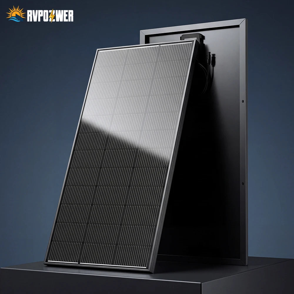 RVPOZWER Rigid Solar Panels 18BB N-Type Mono Cells 24.2% High Efficiency PV Power for Home RV Charge Farm Outdoor Off-Grid Travel Camping High Output 200W/400W/800W