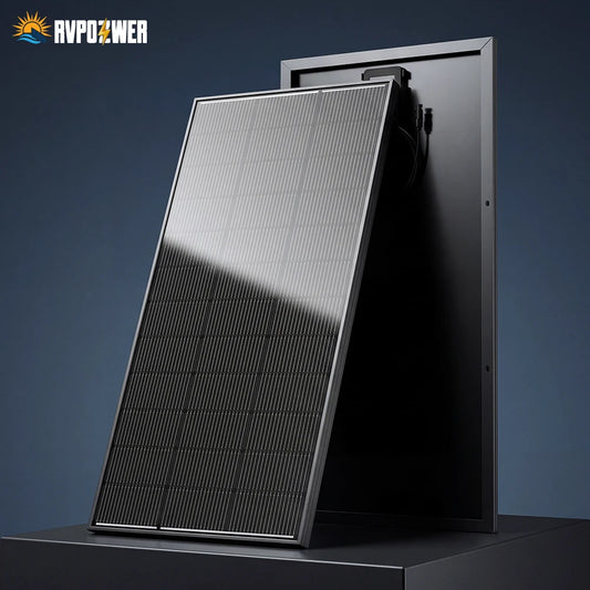 RVPOZWER Rigid Solpanel 200W/panel – N-Type 18BB, 24,2% Verkningsgrad, Härdat Glas, 1–5-pack (200–1000W), Husbil/Stuga/Off-Grid, EU-lager
