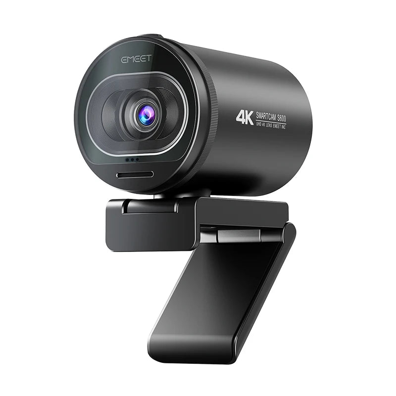 EMEET S600 Webbkamera 4K/60fps med Sony Sensor, Dubbla Mikrofoner & Integritetsskydd – TikTok & YouTube