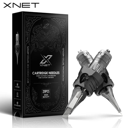 XNET Aurora Cartridge Tattoo Needles RL/RM/RS Disposable Silicone Sterilized Safety Tattoo Needles for Tattoo Machine Grip 20pcs
