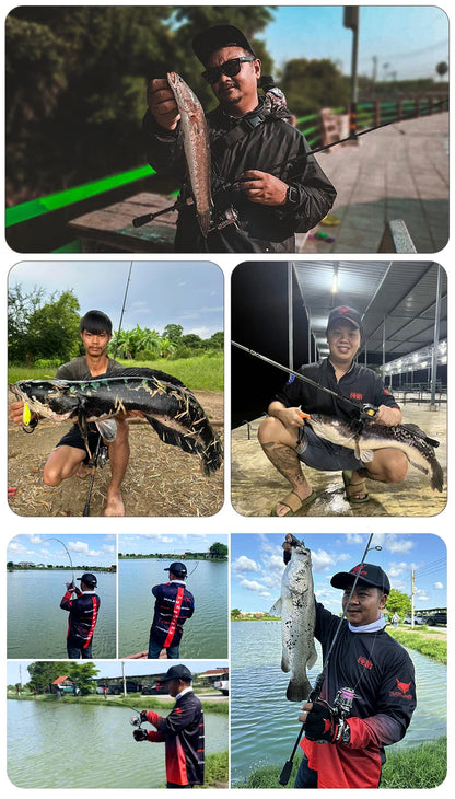 PURELURE SHARPEN Travel Soft Lure Long Spinning and Casting XF/MF Action Rods FUJI Components Bass Pike Rod Fishing Rod Reel