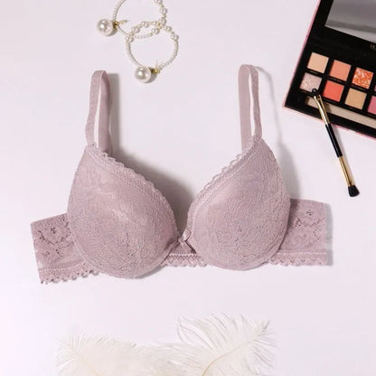 Beauwear B C Small Chest Size Women Bra Thin Cup Mold Soft Cotton Brassiere Hollow Out Lace Underwear Sexy Lace Bh 34 36 38