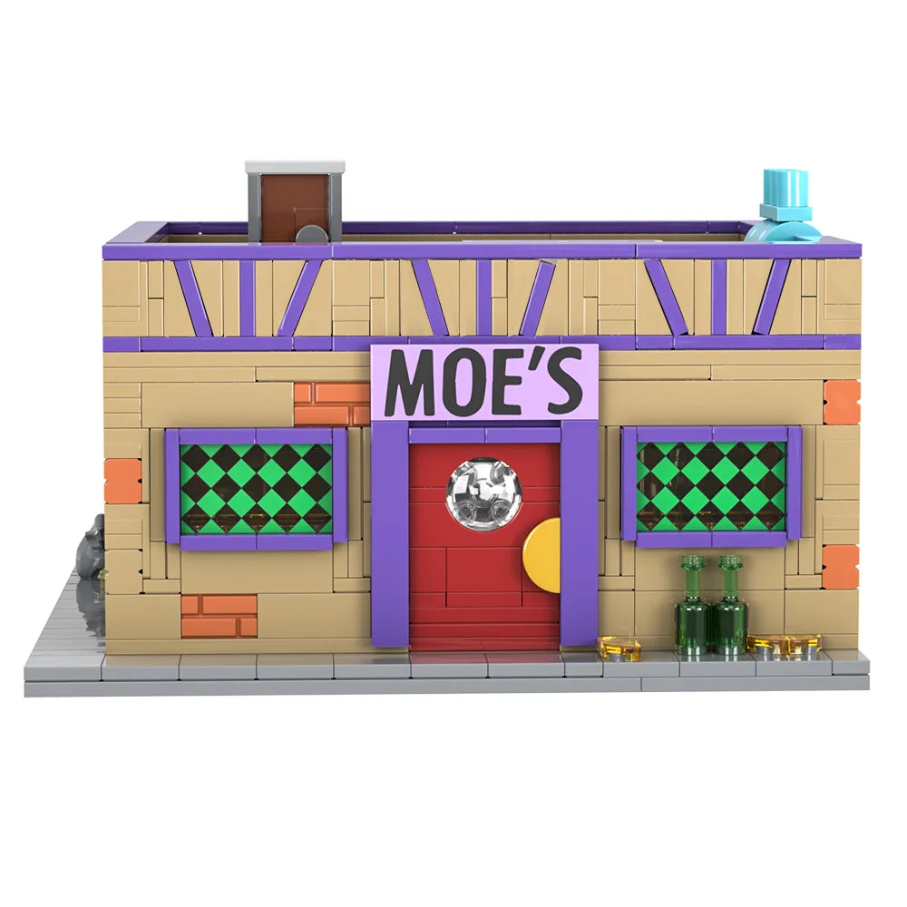MOC Simpsons Anime Moe's Tavern Byggklossar Modell