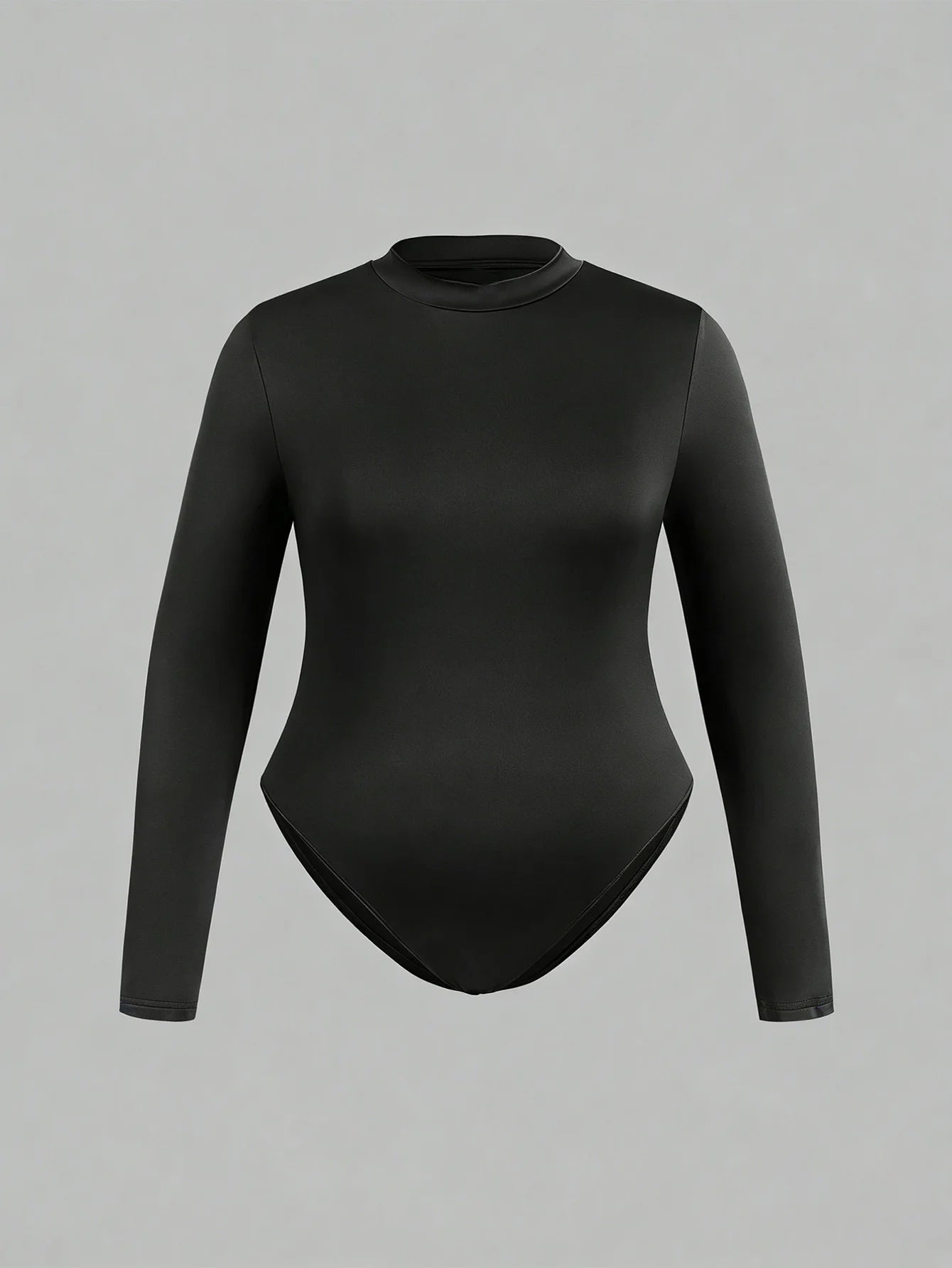 Women's long-sleeved plus-size one-piece dress - fashionable basic style tight-fitting garment - dance outfit one-piece pants