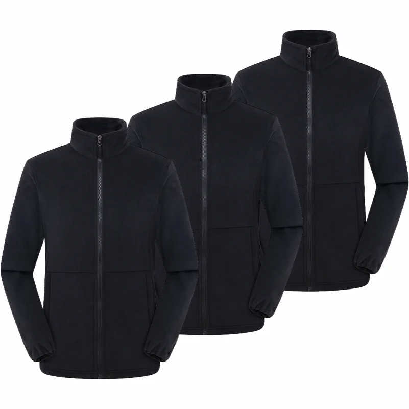 Herr/Dam Fleecejacka Vinter 2026 – Anpassningsbar Tryck Vandring Camping Outdoor S–4XL 6 Färger