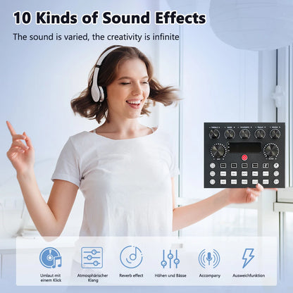 Professional Studio Recording Kit Podcast Music Mixer Equipment Condenser Microphone Set for PC Smartphone Laptop Computer Vlog