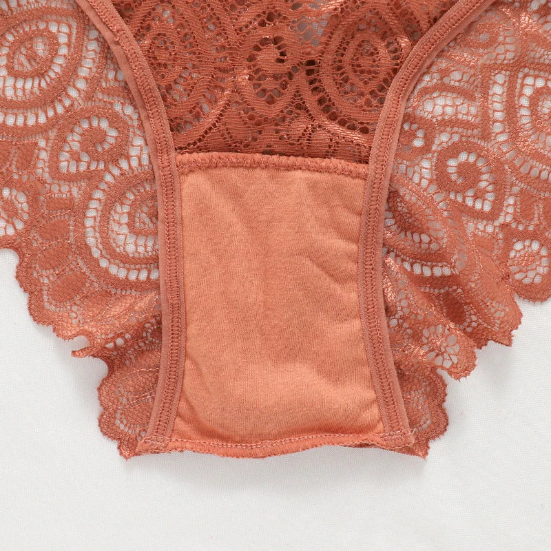 Meet'r Women Sexy Lace Panties Low-Rise Temptation Lingerie Female G String Transparent Underwear Hollow Out Briefs Intimates