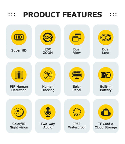 LS VISION 12MP 20X Optical Zoom 4G/ WiFi Solar Camera Outdoor Camouflage PTZ Cameras Surveillance CCTV Solar Hunting Camera Ubox