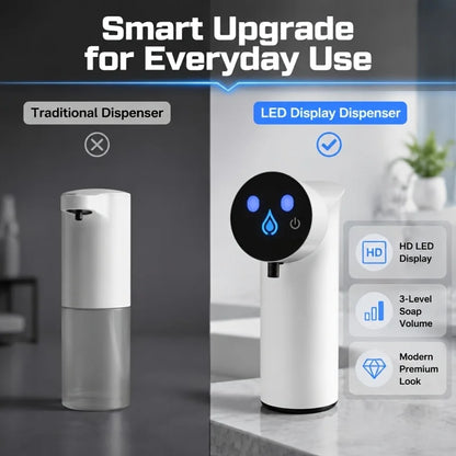USB Rechargeable Automatic Foam Soap Dispenser Infrared Sensor 3 Speed Adjustable Touchless Hand Wash Pump for Bathroom Kitchen