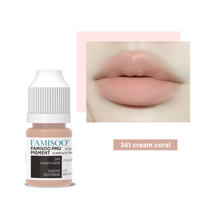 FAMISOO 5ML Permanent Makeup Pigment Tattoo Lips Tattoo Inks Eyebrows Eyeliners Pigments Microblading Pigment Tattoo Pigments