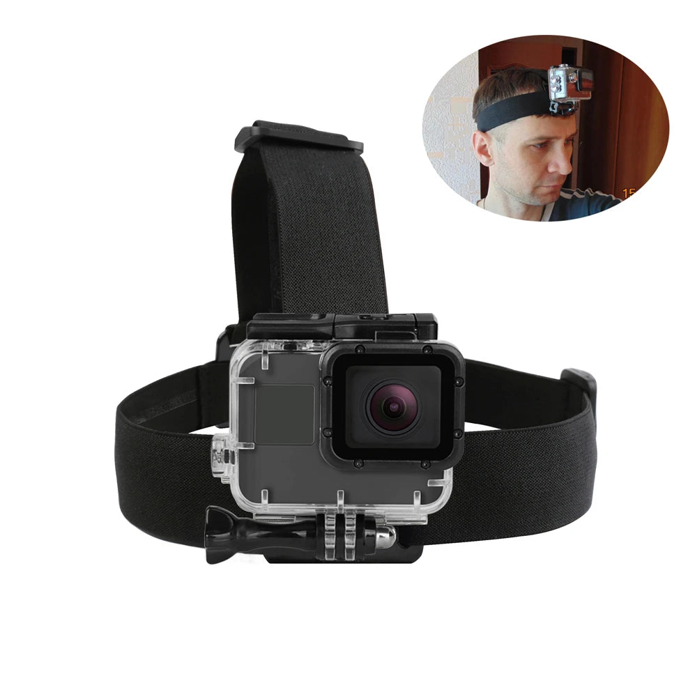Adjustable Elastic Head Strap Mount for GoPro Hero 7 6 5 4 3 Session SJCAM SJ4000 Yi 4K Eken H9 Action Camera Accessory