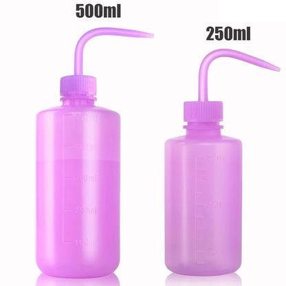 Tattoo Wash Bottle Safety Bottles Watering Tools Plastic Squeeze Bottle with Scale Labels for Succulent Cleaning Washing Tattoo