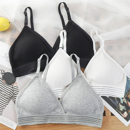 Back Lingerie Wholesale Ladies Autumn Soft Thin Cup Breathable Student Small Chest No Underwire Breast Pad Bra
