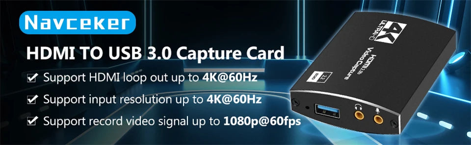 ZY-HC30A USB 3.0 HDMI-capture card – 4K/60 input och 1080p/60