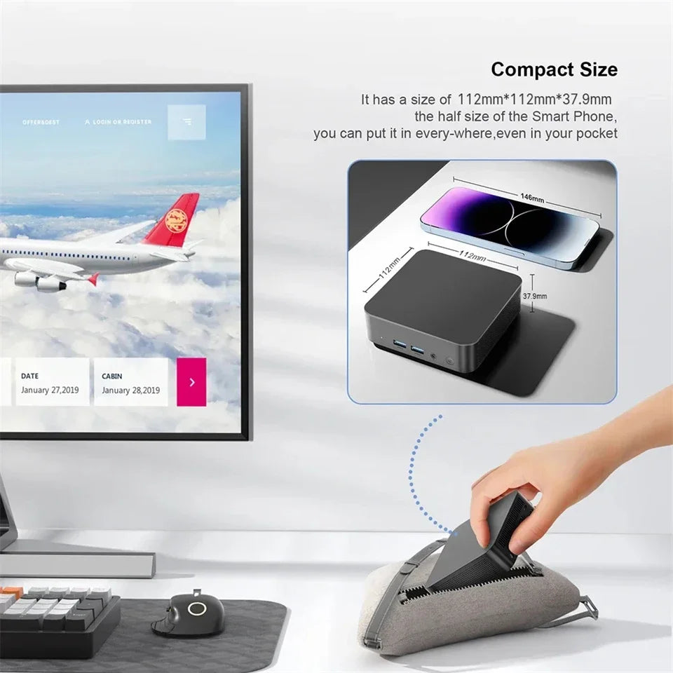 3 Screen Display Mini Host Windows 11 Mini Pc Intel Core I9 10980HK Mini PC Computer 16/32GB RAM 1TB/2TB SSD Wifi 6 BT5.2 4K HD