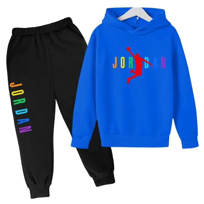 2-13 Years Boys Girls Simple Outfits Children Clothes Autumn Spring 2pcs Hoodie+Pants Letter Print Tracksuits  Kids Casual  Sets