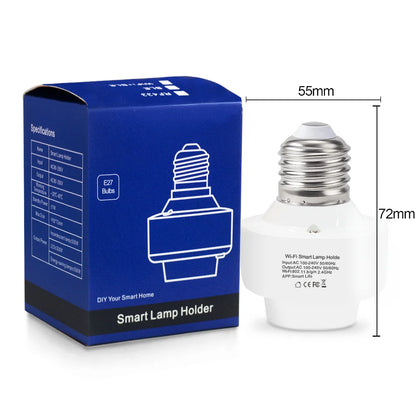 Tuya Smart E27 Lampadapter – WiFi, App-styrning, Timer, Alexa & Google Home, 110–220V