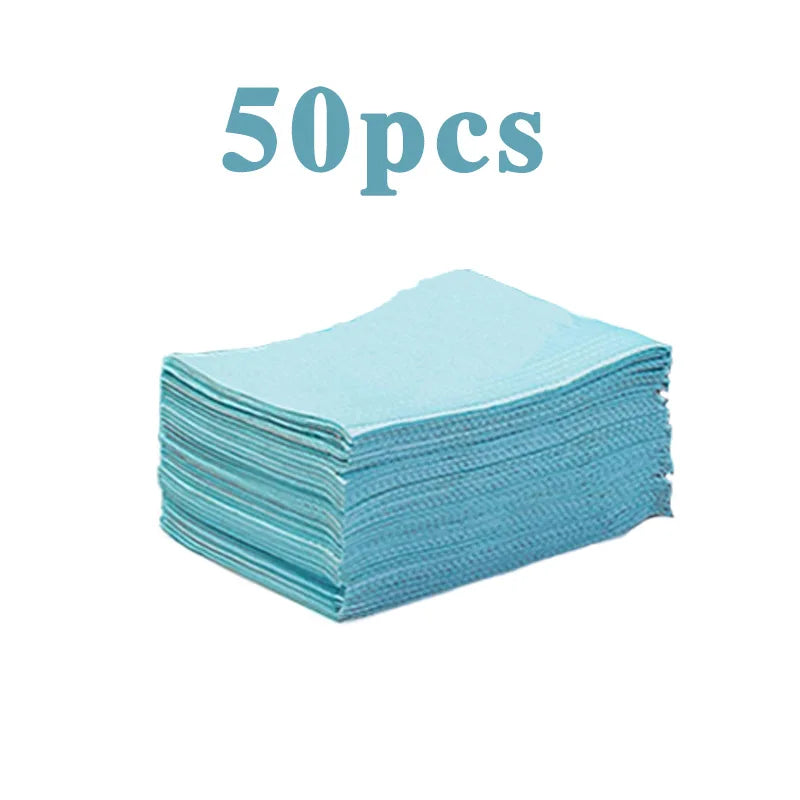 Disposable Dental Bibs 3 Ply Waterproof Tattoo Clean Pad Patient Napkins Table Covers for Piercing Nail Art Tattoo Accessories