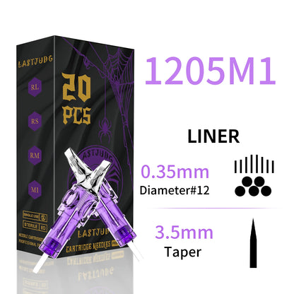 LASTJUDG Tattoo Needles 20PCS Disposable Tattoo Needles RL RS M1 RM Permanent Makeup Tattoo Cartridge Needle For Tattoo Pen