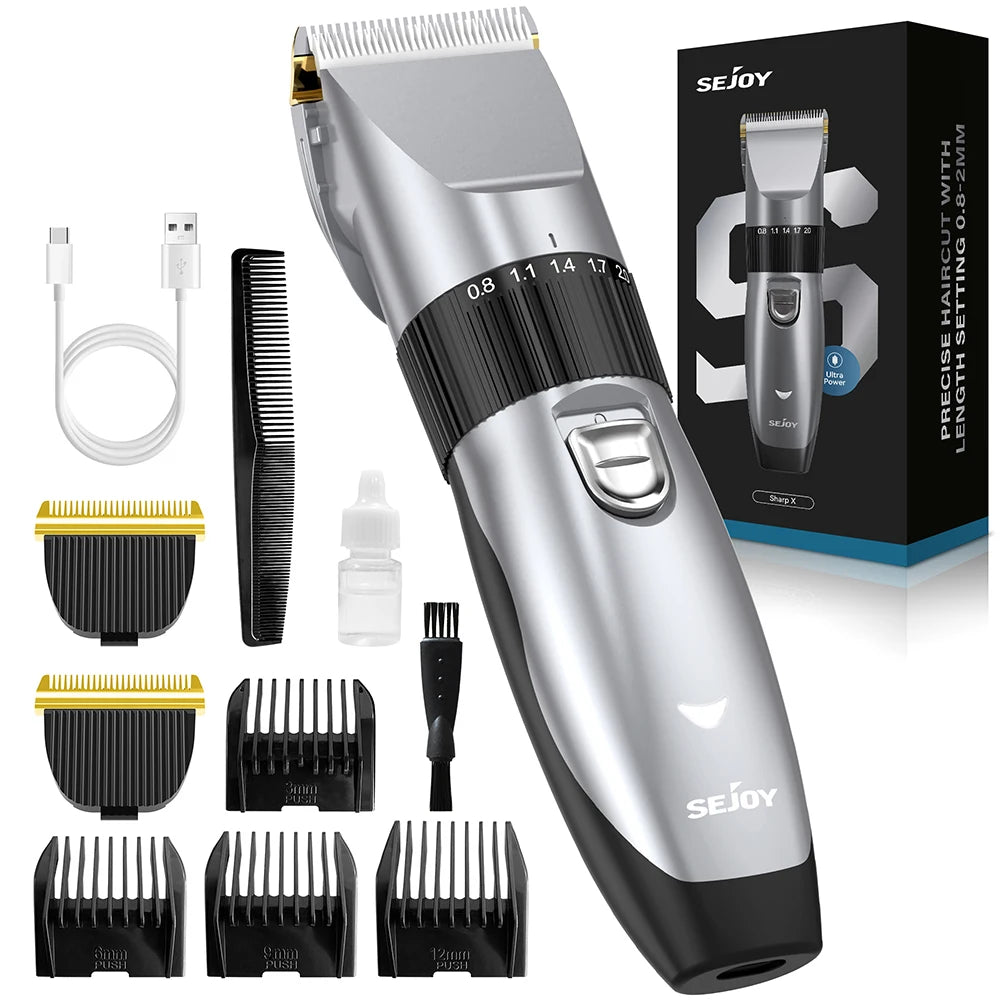 Sejoy sladdlös hår- och skäggtrimmer med USB-C-laddning