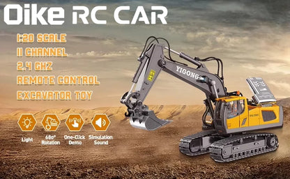 Oike 4WD Radiostyrd Grävmaskin Dumpare Bulldozer RC-bil