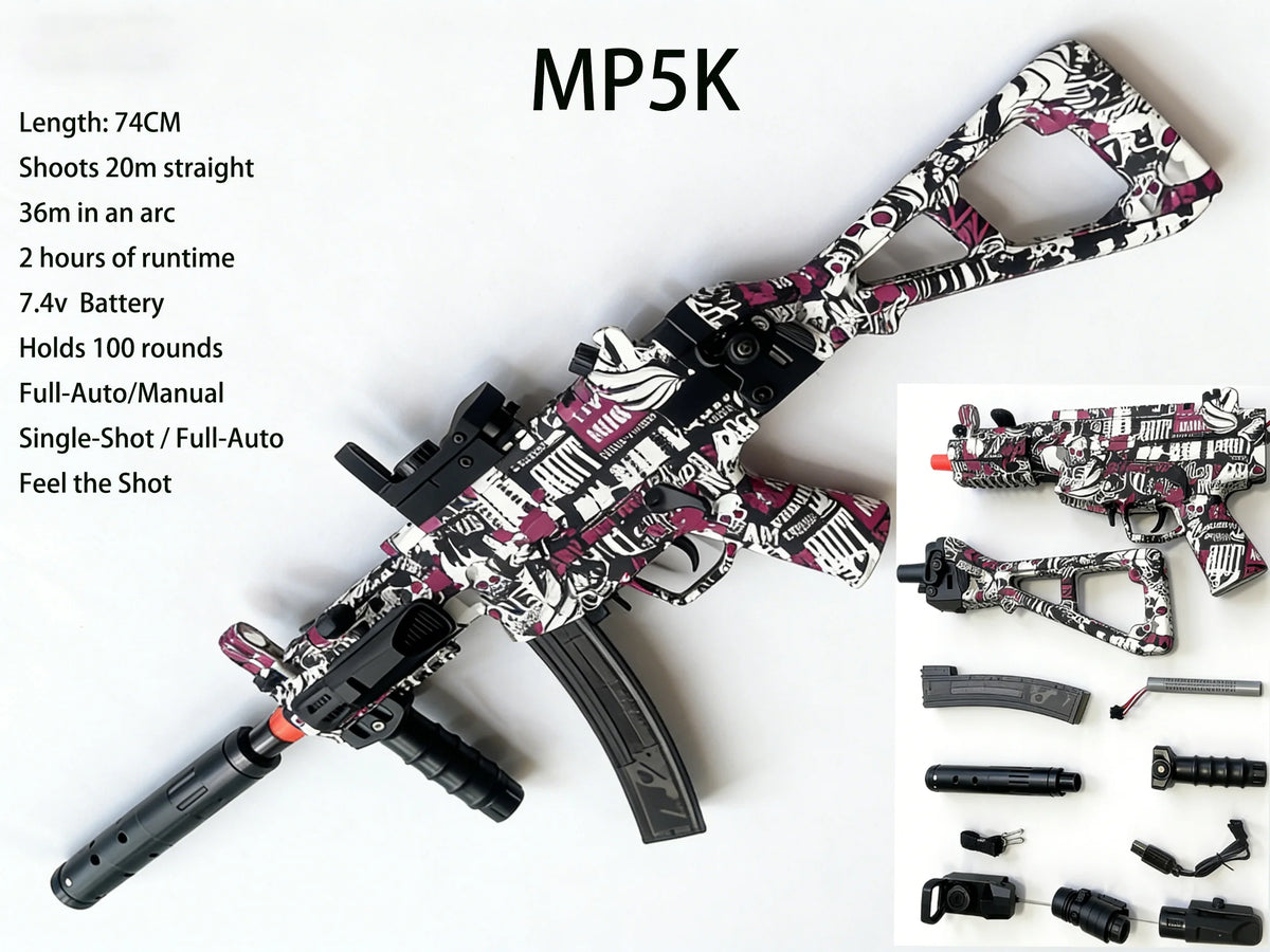 Gel Blaster Vattenpiskol 7.4V Automatisk med 30M Räckvidd