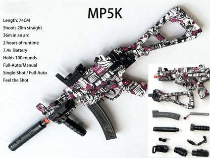 Gel Blaster Vattenpiskol 7.4V Automatisk med 30M Räckvidd