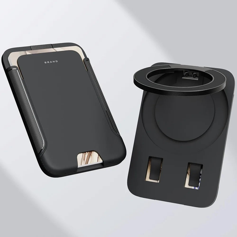 For Magsafe Wallet Magnet Phone Card Holder Foldable Anti-theft Magnetic Stand PC for iPhone 16 15 14 13 12 ProMax
