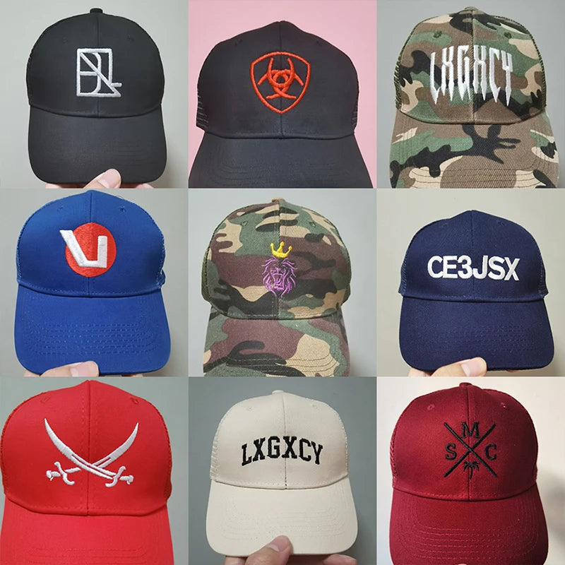 Professional Custom Logo Mesh Cap Sunscreen Sun Visor Cap Casual Sun Hat Designer Snapback Caps Printing Embroidery Baseball Cap