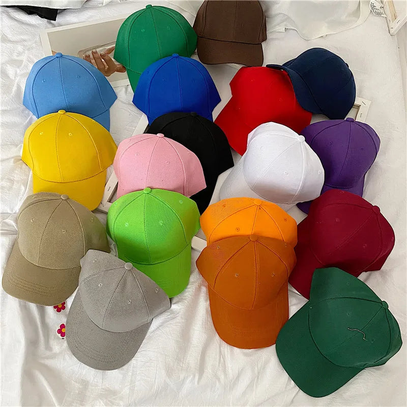 Anpassningsbar Bomullskeps Brodyr Tryck – 18 Färger 54–60cm Justerbar Unisex Hip Hop Snapback Volymrabatt Profilkläder Reklamkeps