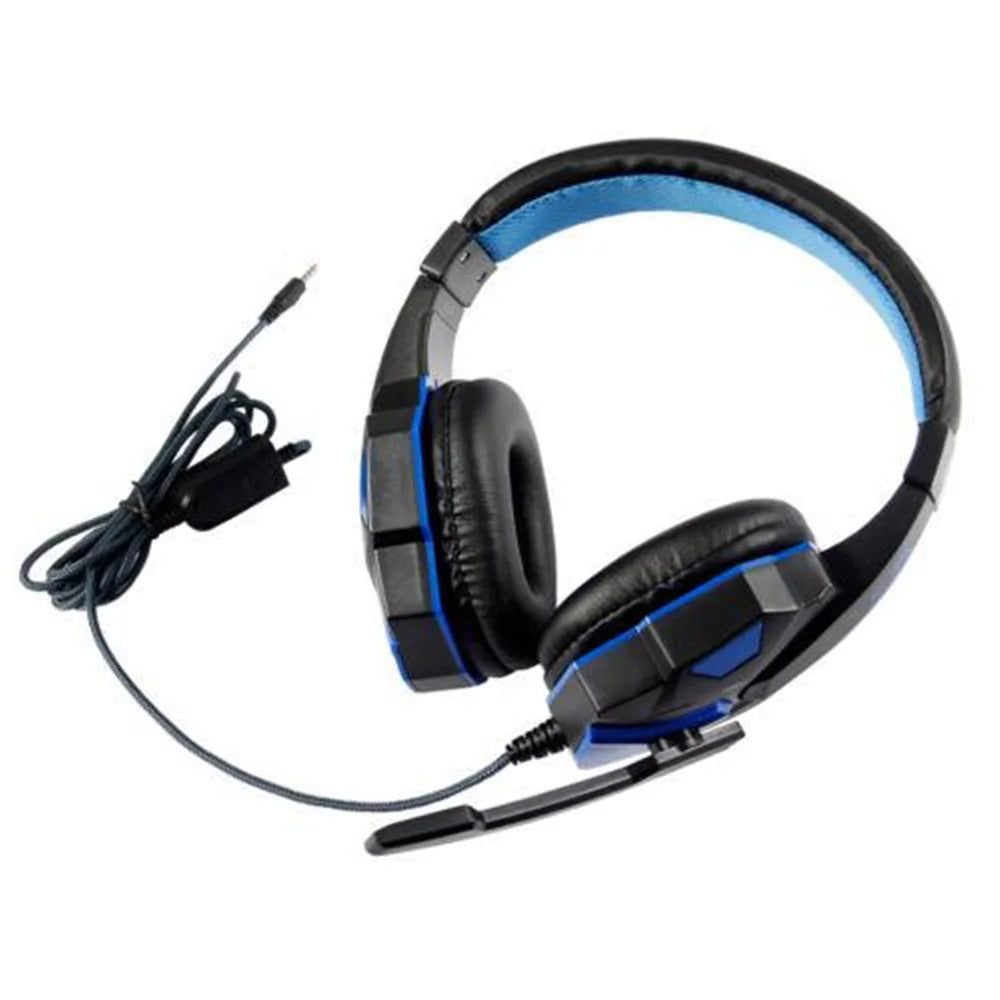 Mrgabwte Gaming Headset 3,5mm Over-Ear – 40mm 120° Justerbar Mikrofon 1,8m Kabel PS4 PS5 Xbox PC Smartphone Röd Svart Vit