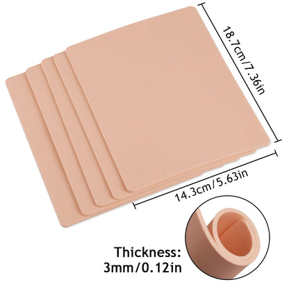 Tatueringsövningshud 3 mm Dubbelsidig Silikon – Blank Fejkhud för PMU, Microblading & Tatueringsteknik 1–10-pack 2026