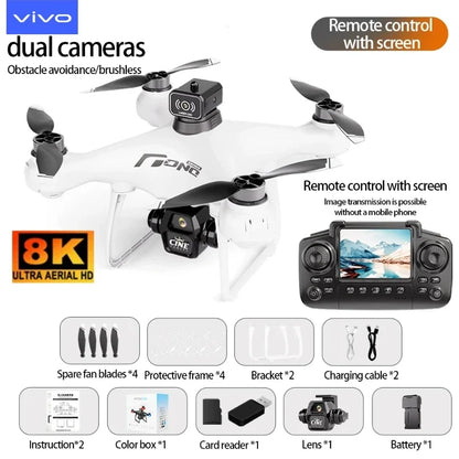 ZFR E55 Drone Mini Dual Camera 8K Aerial HD Profesional Helicopter GPS Positioning Avoidance Bushless Motor Drone UAV