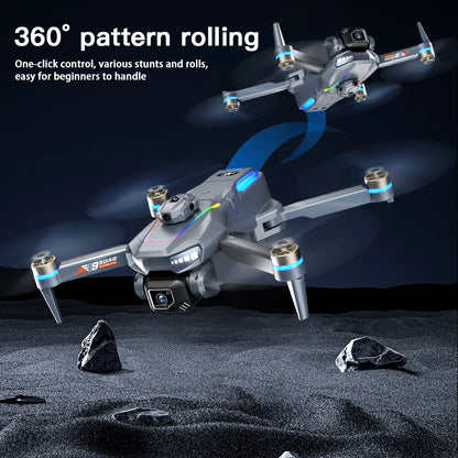 AE19 Drone, High-Definition Dual Camera, 8K Professional Obstacle Avoidance, Folding Quadcopter Toy, Remote-Controlled Aircraft