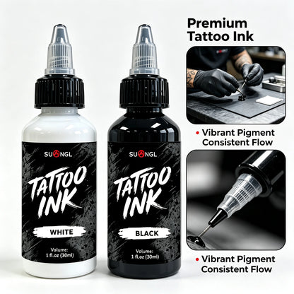 SUANGL Tattoo Ink White 60ml Colorant Black White Tattoo Ink High Quality Professional Tattoo Supplies