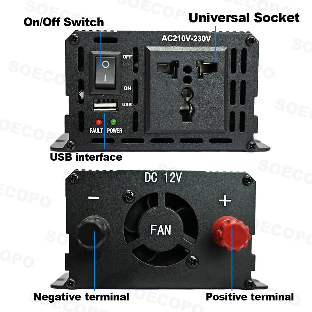 SOECOPO Komplett Off-Grid Solcellskit 7000W Peak – Flexibel Panel + 750W Inverter + LCD-regulator 12V till 220V, EU-lager Polen