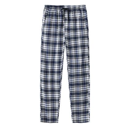 Men's 3Pcs Pajama Sleeping Pants Cotton Plaid Pjs, Long Plaid Print Sleepwear Pajama Pants with Elastic Waist Homewear